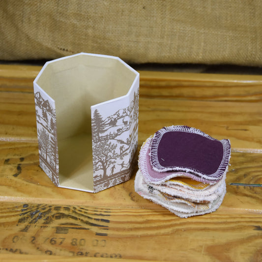 Abschminkpads-Aufbewahrungsbox | Schachtel | mit Abschminkpads | Scherrenschnitt