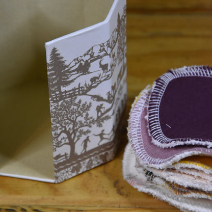 Abschminkpads-Aufbewahrungsbox | Schachtel | mit Abschminkpads | Scherrenschnitt