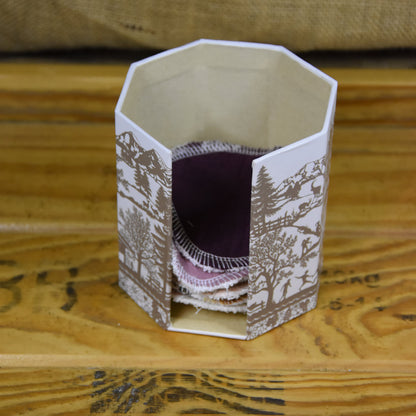 Abschminkpads-Aufbewahrungsbox | Schachtel | mit Abschminkpads | Scherrenschnitt