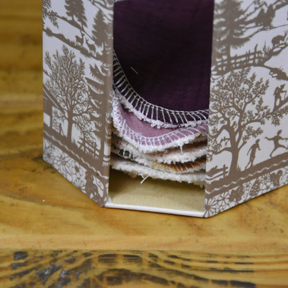 Abschminkpads-Aufbewahrungsbox | Schachtel | mit Abschminkpads | Scherrenschnitt