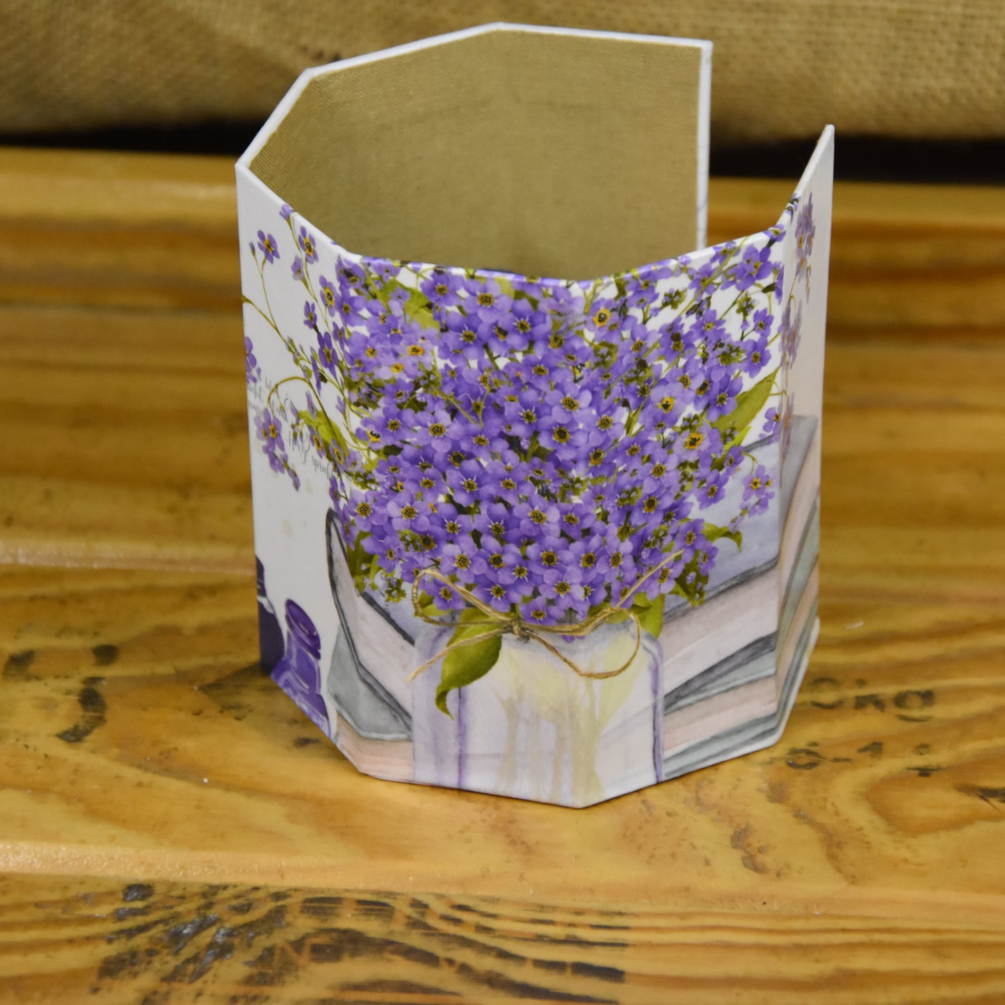 Abschminkpads-Aufbewahrungsbox | Schachtel | mit Abschminkpads | Vergissmeinnicht