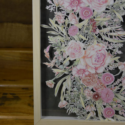 Bilderrahmen | Blumenkranz | Rosen | Frühling