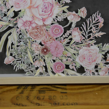 Bilderrahmen | Blumenkranz | Rosen | Frühling