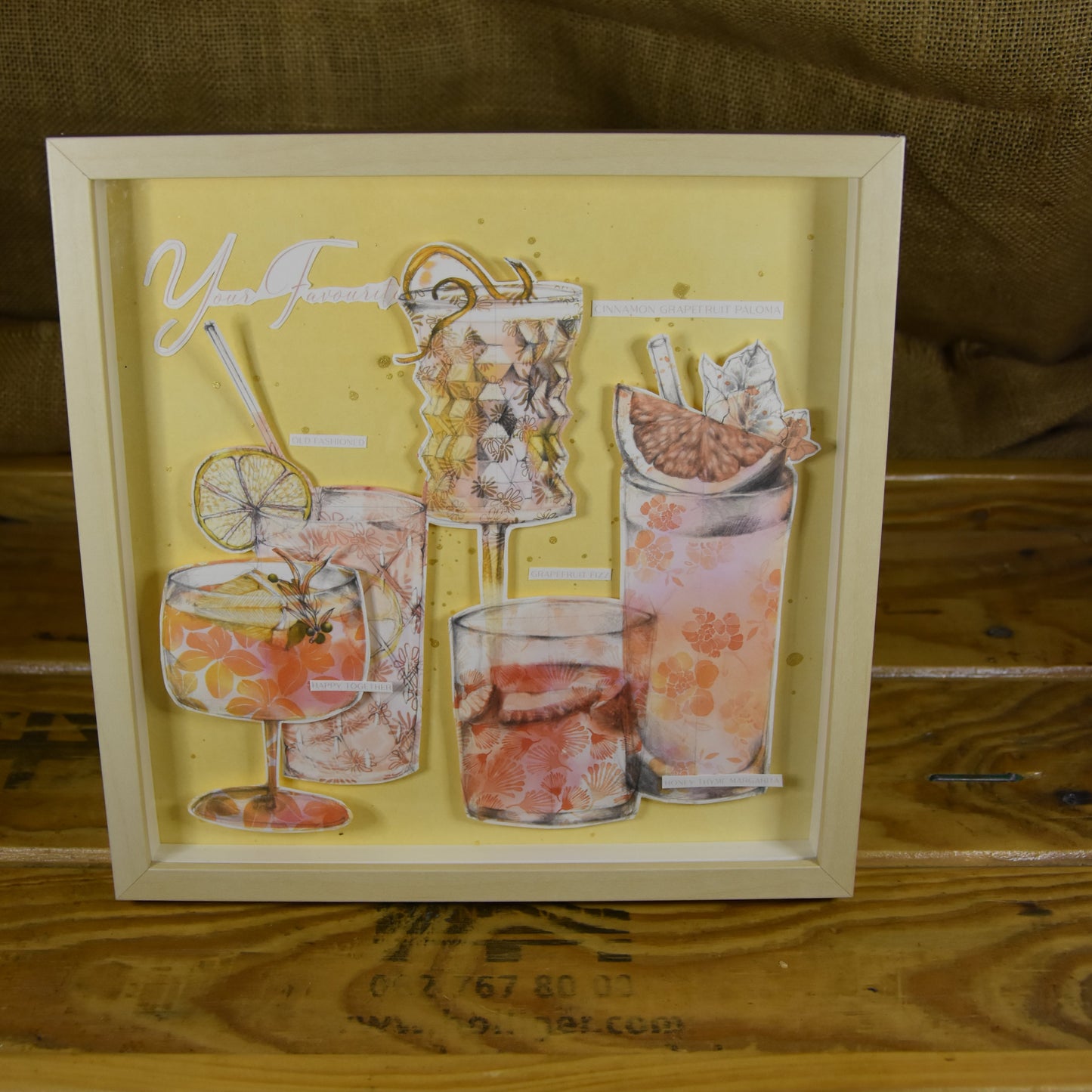 Bilderrahmen | Your Favorite | Gelb | Coctailgläser