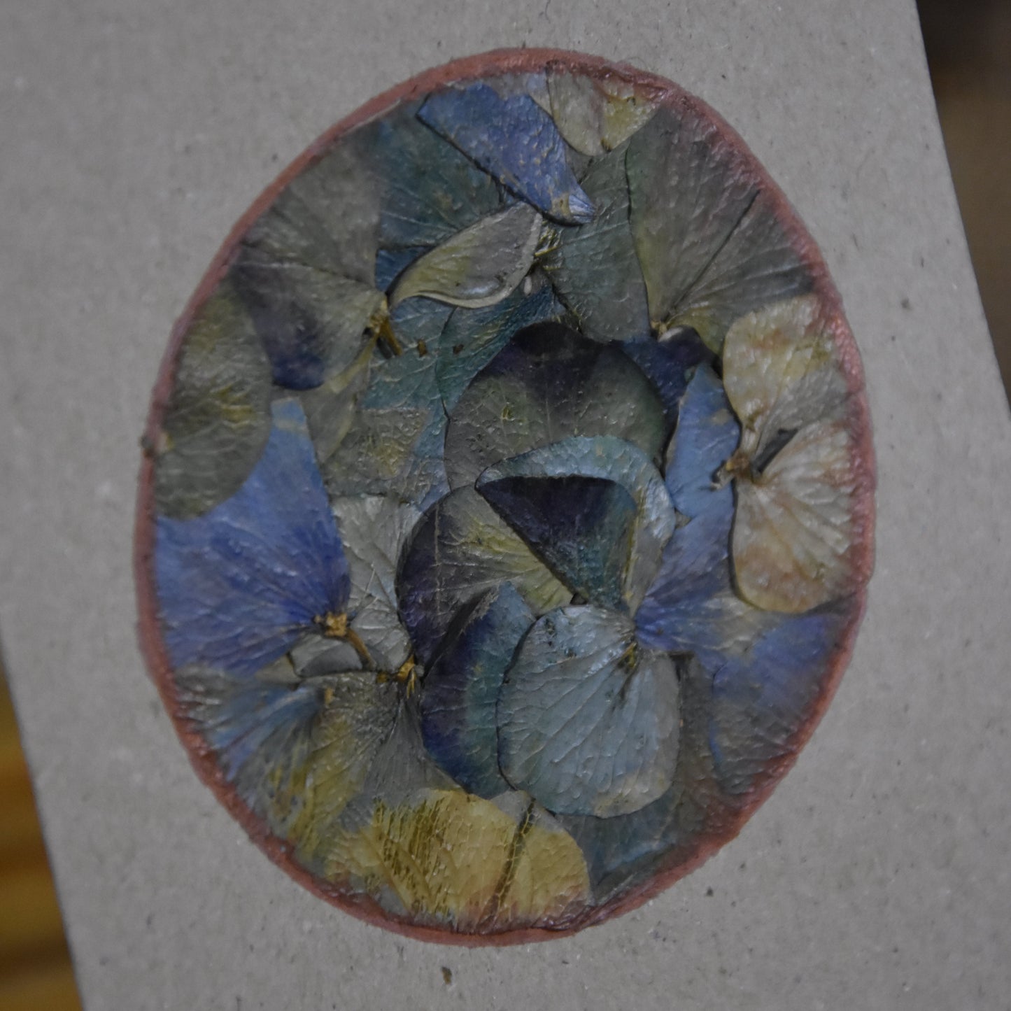 Happy Birthday | Postkarte | gepresste echte Blumen | Hortensie
