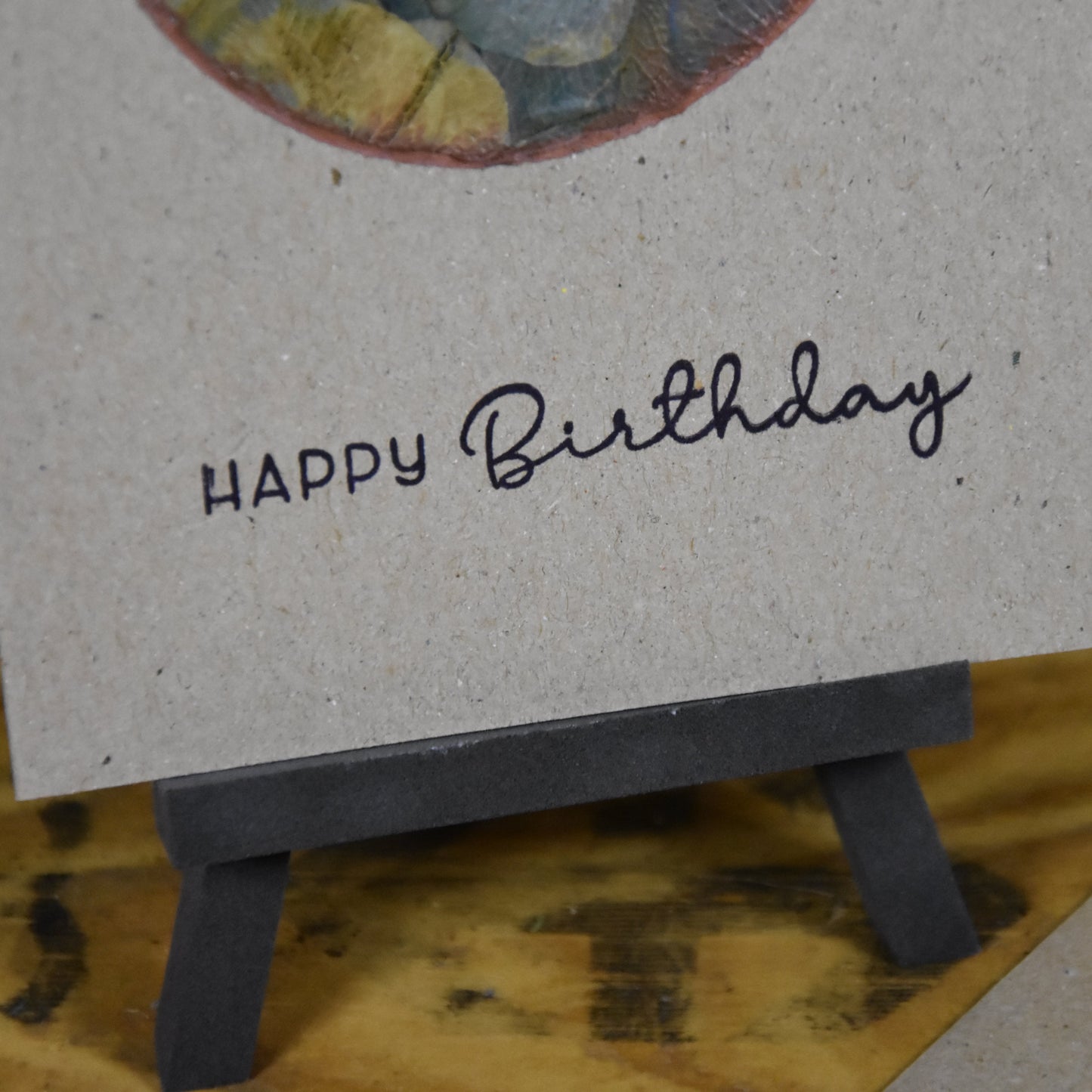 Happy Birthday | Postkarte | gepresste echte Blumen | Hortensie
