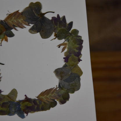 Happy Birthday | Postkarte | gepresste echte Blumen | Hortensie | Hopfenoregano