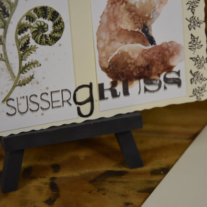Süsser Gruss | Postkarte | Wald | Fuchs & Farn