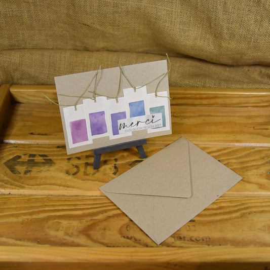 Merci | Postkarte | Aquarellfarben | Dankeschön