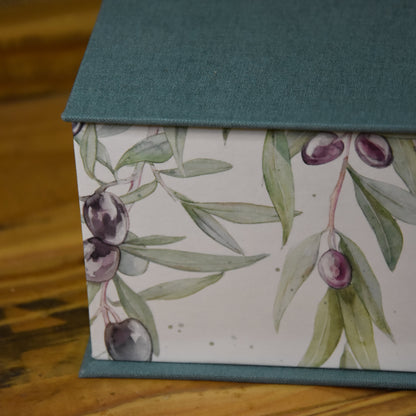 Schmuckkästchen | Schachtel | Olive | blau